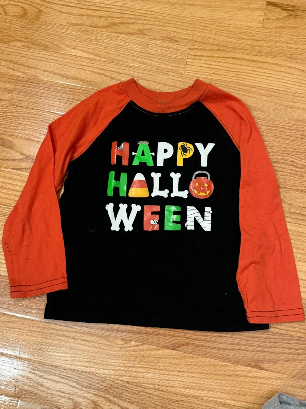 Kids Halloween Bundle - 4 Long Sleeve T-Shirts, 1 Pair Pajamas, & 1 Hat